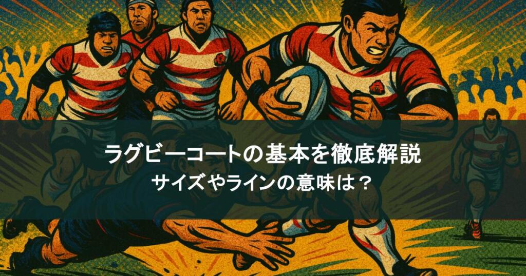 ラグビーコートの基本を徹底解説!サイズやラインの意味は?