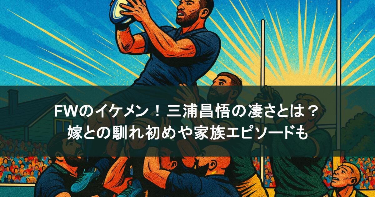 FWのイケメン！三浦昌悟の凄さとは？嫁との馴れ初めや家族エピソードも