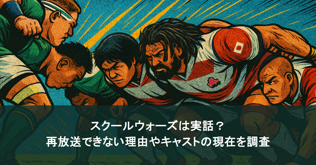 スクールウォーズは実話?再放送できない理由やキャストの現在を調査